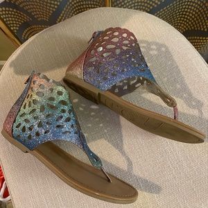 Girls glitter gladiator sandals